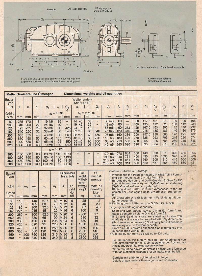 KEN gearbox drawing